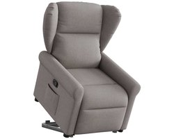 vidaXL - Sta-op-stoel - verstelbaar - stof - taupe