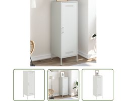 vidaXL Staalkast - Hoge Kast - Hoge kast 36x39x113 cm staal wit - Opslagoplossing - Industrieel Design - Livingroom Furniture