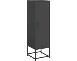 vidaXL Staalkast - Hoge Kast - Hoge kast 36x39x123 cm staal zwart - Zwarte Kast - Industrieel Design - Opbergkast