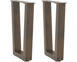 vidaXL Stalen Eettafelpoten - Verstelbaar & Duurzaam Eettafelpoten - Metalen Tafelpoten - V-vormige Tafelpoten - Eettafel Onderstel - Tafelondersteuning