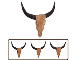 vidaXL Stierenbeeld Wanddecoratie - Teakhout - Handgemaakt Stierenbeeld - Wanddecoratie - Teak - Houten Sculptuur - Dierenbeeld