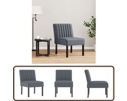 vidaXL Stoel - Fluweel - Donkergrijs - Comfortabel Design Accentstoel - Fluweel Stoel - Lounge Stoel - Eetkamerstoelen - Salontafel