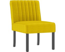 vidaXL - Stoel - fluweel - geel