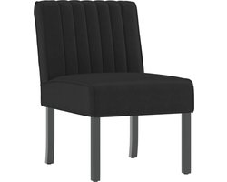 vidaXL - Stoel - fluweel - zwart