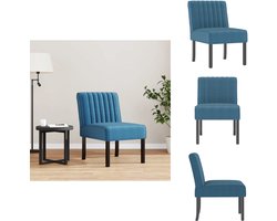 vidaXL Stoel - Stoelen - Accentstoel - Loungestoel - Stoel fluweel blauw