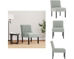 vidaXL Stoel - Stoelen - Accentstoel - Loungestoel - Stoel fluweel lichtgrijs