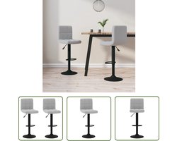 vidaXL Stoelen - Barkrukken - Barkrukken 2 st fluweel lichtgrijs - Eetkamerstoel - Lounge Stoel - Fluweel Meubels