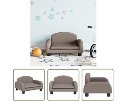 vidaXL Stoffen Kinderbank - Kinderbank - Kinderbank 50x40x30 cm stof taupe - Kindermeubilair - Kids Meubels - Kinderzitplaats