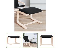 vidaXL Stoffen Voetenbank - Voetenbank - Voetenbank 51x41x40 cm stof zwart - Moderne Voetenbank - Relaxstoel - Lounge Meubilair