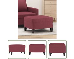 vidaXL Stoffen Voetenbank - Voetenbank - Voetenbank 60x50x41 cm stof wijnrood - Loungevoetbank - Voetenbank Rood - Voetenbank Vintage