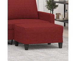 vidaXL Stoffen Voetenbank - Voetenbank - Voetenbank 70x55x41 cm stof wijnrood - Loungevoetbank - Relaxstoel - Extra Zithoek