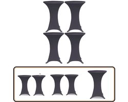 vidaXL Stretch Tafelhoes 4 stuks - Antraciet Statafelhoes - Bartafel - Partydecoratie - Feestdekoration - Tafelkleden