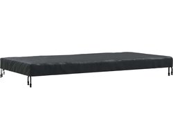 vidaXL - Tafel - Dekking - Effen - Zwart - 222 - x - 102 - x - 15 - cm - Stof