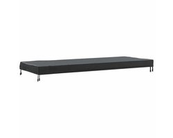 vidaXL - Tafel - Dekking - Effen - Zwart - 242 - x - 102 - x - 15 - cm - Stof