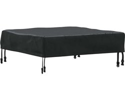 vidaXL - Tafel - Dekking - Effen - Zwart - 62 - x - 62 - x - 15 - cm - Stof