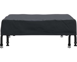 vidaXL - Tafel - Dekking - Effen - Zwart - 72 - x - 72 - x - 15 - cm - Stof