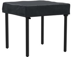 vidaXL - Tafel - Dekking - Effen - Zwart - 82 - x - 82 - x - 15 - cm - Stof