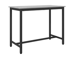 vidaXL - Tafel - Grijs - Sonoma - 100 - x - 50 - x - 76,5 - cm - Engineered - hout - en - staal