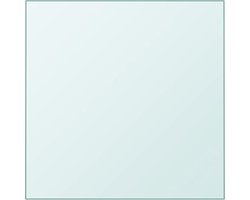 vidaXL - Tafelblad - 40x40 - cm - gehard - glas - transparant