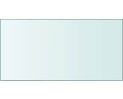 vidaXL - Tafelblad - 50x100 - cm - gehard - glas - transparant