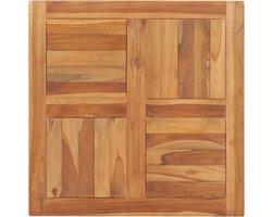 vidaXL - Tafelblad - 70x70x2,5 - cm - massief - teakhout