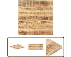 vidaXL Tafelblad - 80x80 cm - Massief Mangohout Mango Hout Tafelblad - Industrieel Tafelblad - Houten Tafelblad - Vintage Tafelblad - Tafellamp