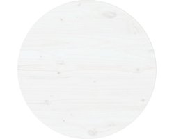vidaXL - Tafelblad - Ã60x2,5 - cm - massief - grenenhout - wit
