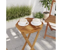 vidaXL Tafelblad - Achthoekig - 40x40x2,5 cm - Teakhout Tafelblad Teak - Massief Teakhout - Achtkante Tafel - Tuintisch Accessoires - Buitenkamer Decoratie