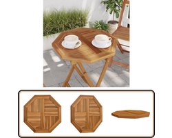 vidaXL Tafelblad - Achthoekig - 50x50x2,5 cm - Teakhout Tafeltje - Teak Hout - Tafelblad - Buitenkamer - Tuin