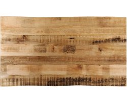 vidaXL - Tafelblad - met - natuurlijke - rand - 100x60x2,5 - cm - massief - mangohout