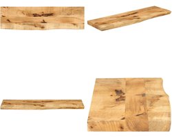 vidaXL Tafelblad met natuurlijke rand 120x20x2,5 cm massief mangohout - Tafelblad - Tafelbladen - Vervangend Tafelblad - Meubelpaneel