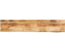 vidaXL - Tafelblad - met - natuurlijke - rand - 140x20x2,5 - cm - massief - mangohout