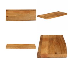 vidaXL Tafelblad met natuurlijke rand 80x20x3,8 cm massief mangohout - Tafelblad - Tafelbladen - Vervangend Tafelblad - Meubelpaneel