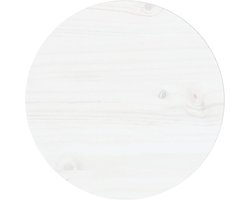 vidaXL - Tafelblad - Ø30x2,5 - cm - massief - grenenhout - wit