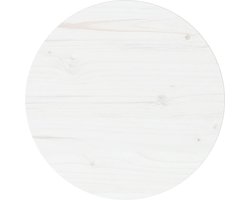 vidaXL - Tafelblad - Ø40x2,5 - cm - massief - grenenhout - wit
