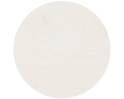 vidaXL - Tafelblad - Ø50x2,5 - cm - massief - grenenhout - wit