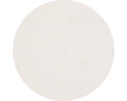 vidaXL - Tafelblad - Ø60x2,5 - cm - massief - grenenhout - wit