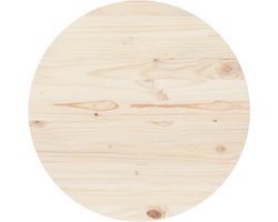 vidaXL - Tafelblad - Ø70x2,5 - cm - massief - grenenhout