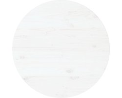 vidaXL - Tafelblad - Ø80x2,5 - cm - massief - grenenhout - wit