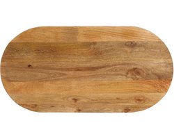 vidaXL - Tafelblad - ovaal - 100x40x2,5 - cm - massief - mangohout