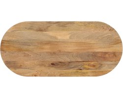 vidaXL - Tafelblad - ovaal - 90x40x2,5 - cm - massief - mangohout
