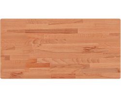 vidaXL - Tafelblad - rechthoekig - 100x50x1,5 - cm - massief - beukenhout