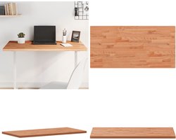 vidaXL Tafelblad rechthoekig 100x50x2,5 cm massief beukenhout - Tafelblad - Tafelbladen - Vervangend Tafelblad - Meubelpaneel