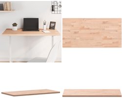 vidaXL Tafelblad rechthoekig 100x50x2,5 cm massief beukenhout - Tafelblad - Tafelbladen - Vervangend Tafelblad - Meubelpaneel
