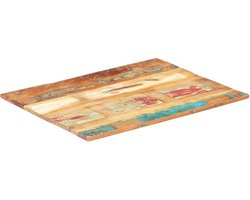 vidaXL - Tafelblad - rechthoekig - 15-16 - mm - 70x80 - cm - massief - gerecycled - hout