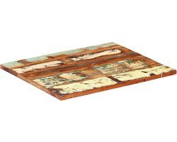 vidaXL - Tafelblad - rechthoekig - 25-27 - mm - 60x60 - cm - massief - gerecycled - hout