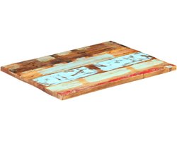 vidaXL - Tafelblad - rechthoekig - 25-27 - mm - 60x90 - cm - massief - gerecycled - hout