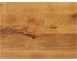 vidaXL - Tafelblad - rechthoekig - 80x70x3,8 - cm - massief - mangohout