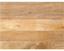 vidaXL - Tafelblad - rechthoekig - 90x70x2,5 - cm - massief - mangohout