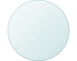 vidaXL - Tafelblad - rond - 500 - mm - gehard - glas